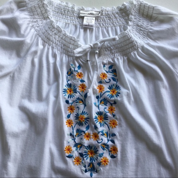 REBECCA MALONE Embroidered Top Size Small - Picture 4 of 8